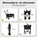 Strents Opvouwbare Bolderkar: 120kg Draagvermogen en 120L