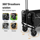Strents Opvouwbare Bolderkar: 120kg Draagvermogen en 120L