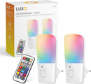 2 Stuks - Nachtlampje Kinderen - Stekkerlamp - Nachtlampje Stopcontact - Multi Colour met afstandsbediening