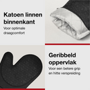 Siliconen Ovenwanten: Hittebestendig Zwart Set van 2
