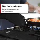 Siliconen Ovenwanten: Hittebestendig Zwart Set van 2