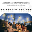 Buitengloed LED lichtsnoer 15m voor Buiten - Tuinverlichting - Lampjes Slinger - Lichtslinger - 2700K / Waterdicht