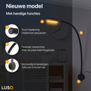 LUSQ Dimbare Leeslampjes: Set van 2 Mat Zwart