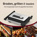 Grillmate Contactgrill: 180° Uitklapbaar PFAS-Vrij Tosti Apparaat