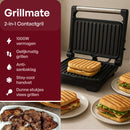 Grillmate Contactgrill: 180° Uitklapbaar PFAS-Vrij Tosti Apparaat