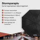 Stormparaplu Opvouwbaar: Windproof Zwart Ø 110 cm