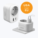 Reisstekker Amerika Type B: USB-C & USB-A
